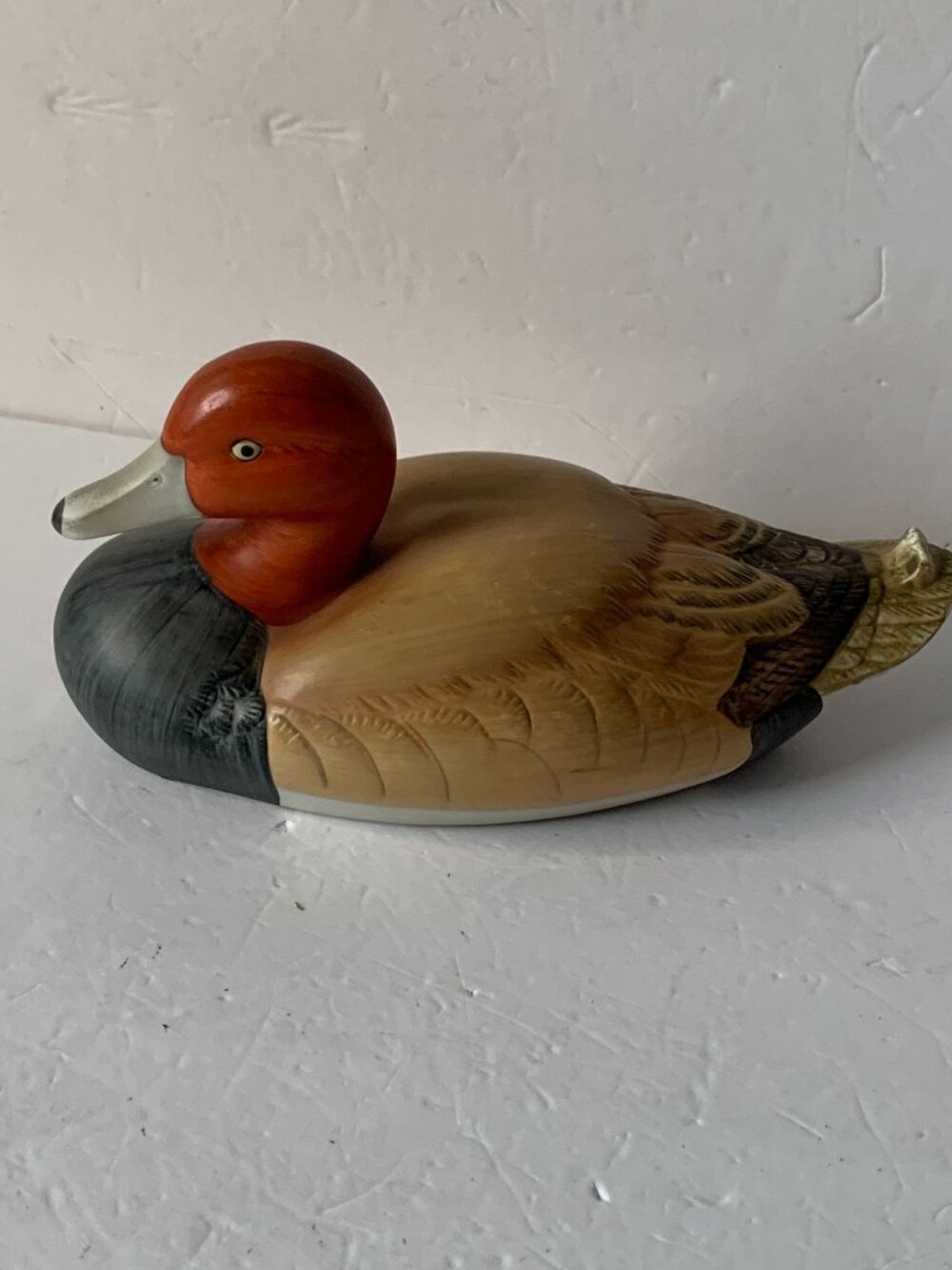 Vintage Angeline Original Hand-Painted Ceramic Porcelain Duck Drake Made Taiwan